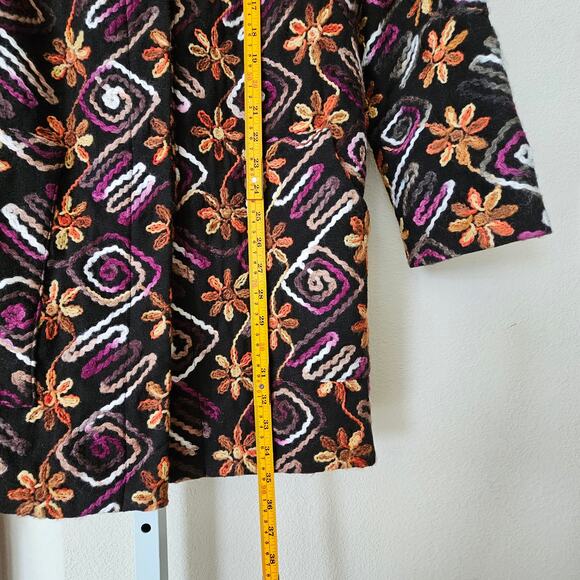 NWT HUTCH ANTHROPOLOGIE Women's Multicolor Floral Embroidered Boho Coat Sz M - Picture 15 of 16
